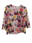 Blusa estampada de manga japonesa, tallas grandes