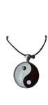 Collar de cristal regulable, con símbolo Yin Yang