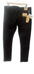 Pantalón tejano para hombre, de color negro, elástico