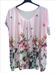 Blusa elegante, para eventos, rosa, con estampado