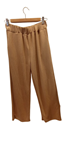 Pantalón palazzo de punto, para mujer beige