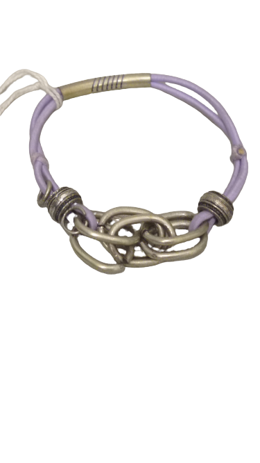 Pulsera lila de aros